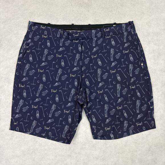RLX Ralph Lauren Other - RLX Ralph Lauren Golf Shorts Mens 38 Navy Fore Print 9 Inch Performance Stretch